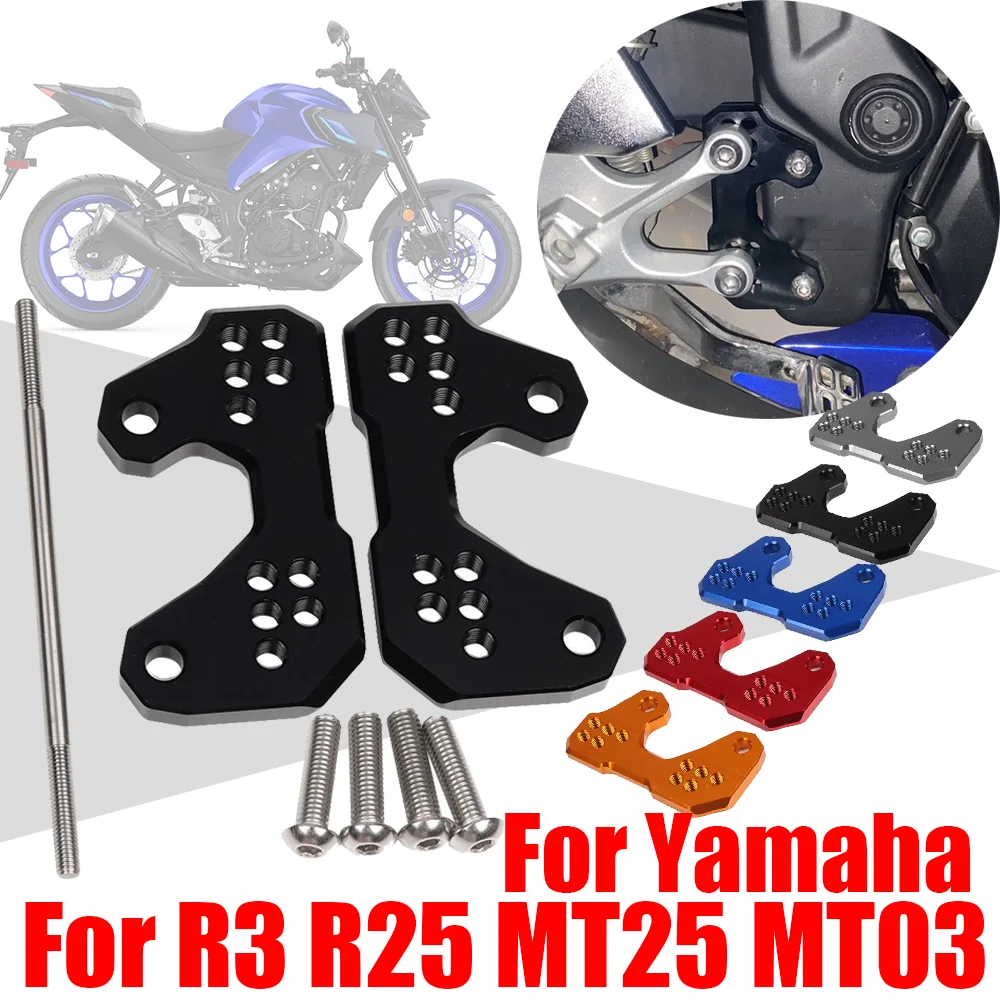 

For YAMAHA YZF R3 R25 MT25 MT-25 MT03 MT-03 Accessories Adjustable Foot Pegs Base Support Rear Footrest Footpegs Mount Bracket