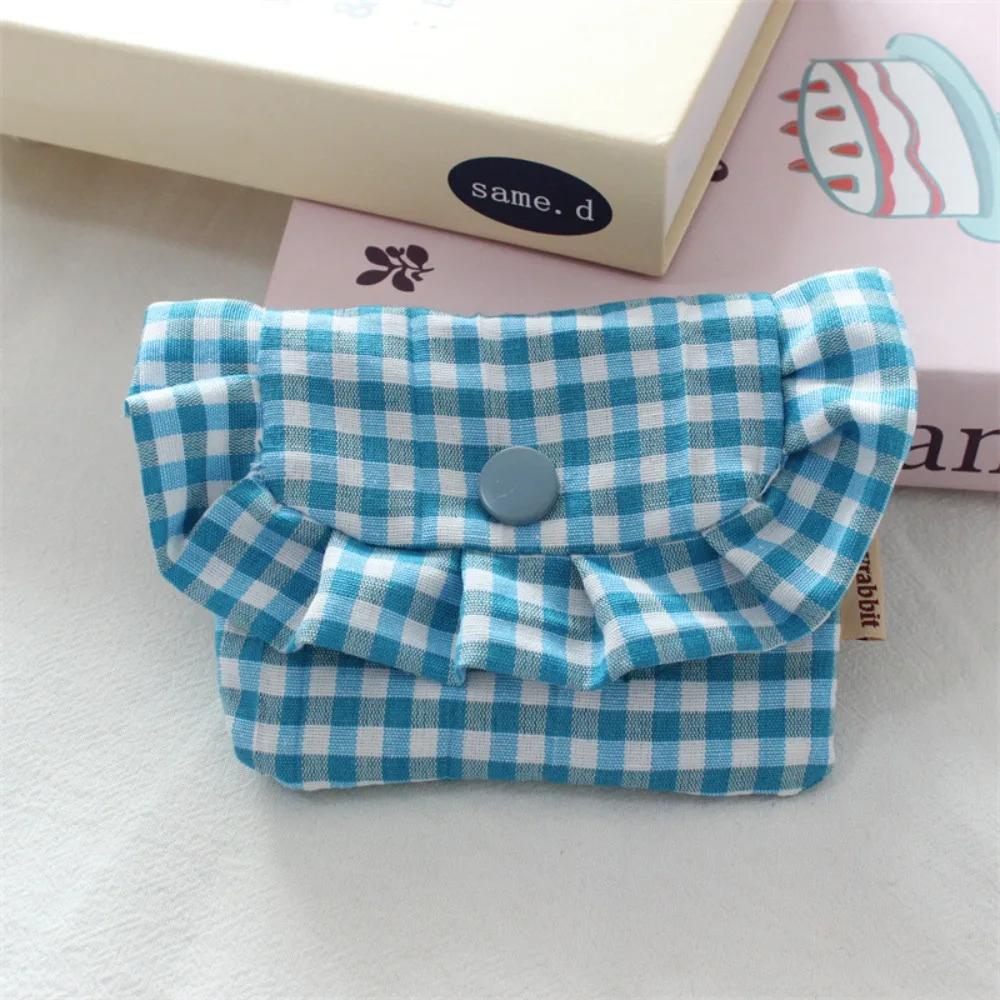 

Милый портативный клатч в клетку с кармашками, кошелек для монет, чехол для наушников для девочек