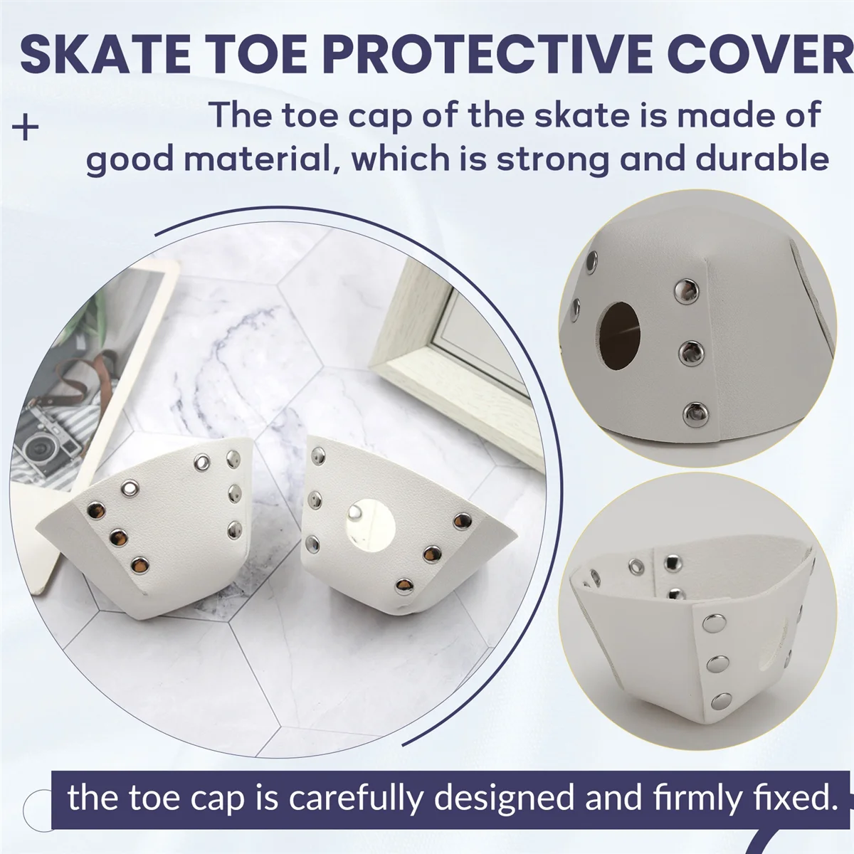 AC22 1 زوج زلاجات دوارة غطاء أصبع القدم الحرس حماة مع ثقوب بولي PU غطاء إصبع القدم الحرس حماة للإزالة تو يتوقف