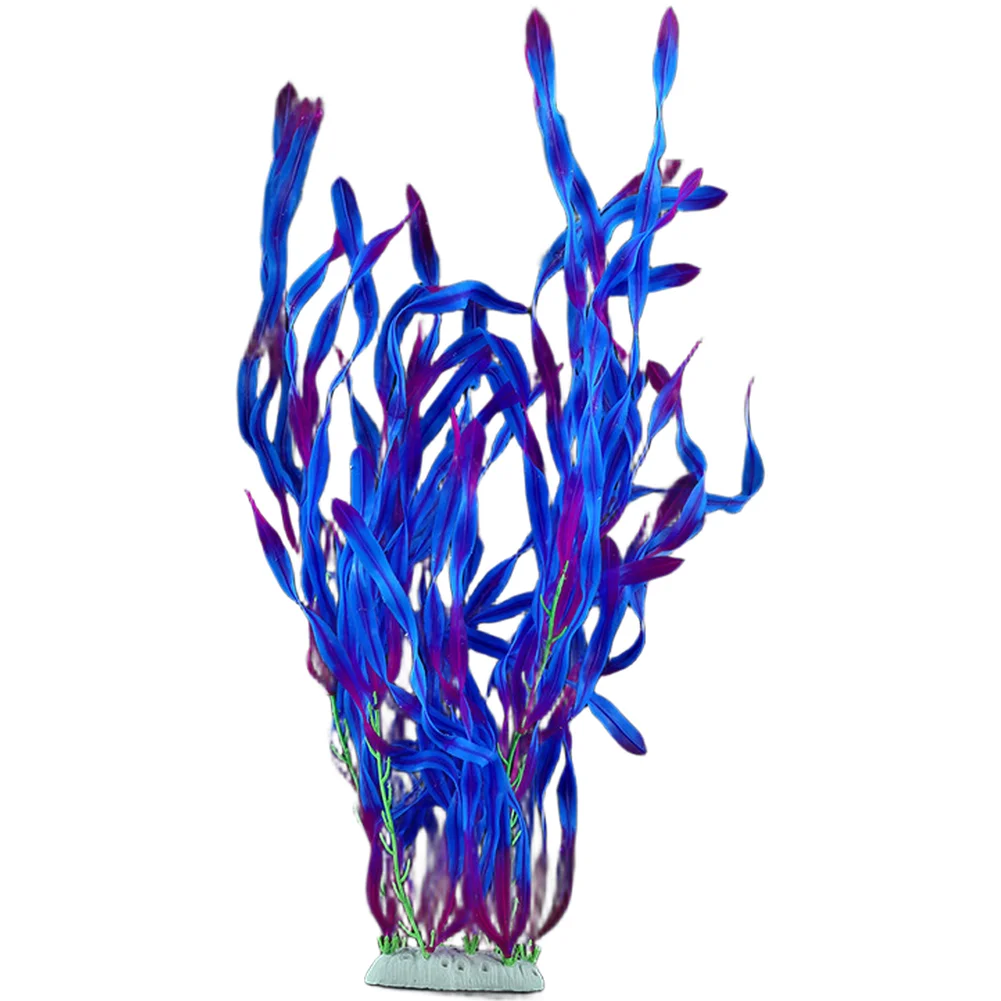 PE Spiral Artificial Water Grass for Aquarium Fish Tank Decoration Realistic Look Green Purple Sunset Red 11x6x55cm