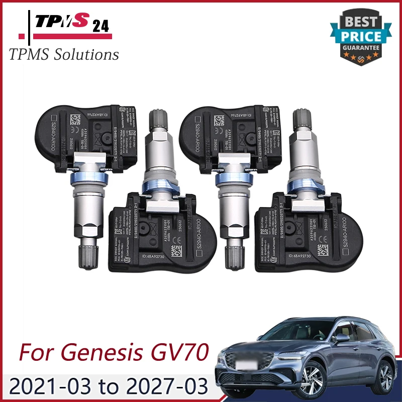 Sistema de Monitoreo de Presión de Neumáticos TPMS 433MHZ 52940-AR100, Sensor 52940AR100 para Genesis GV70 2021-2027