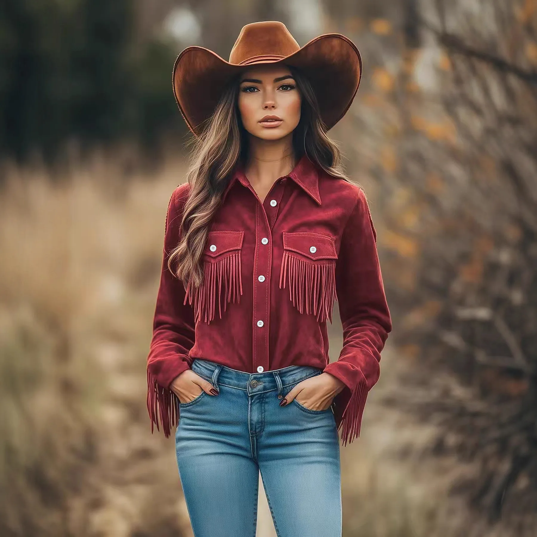 

Top women's 2025 autumn new versatile denim jacket women's spliced feather slimming top jacket