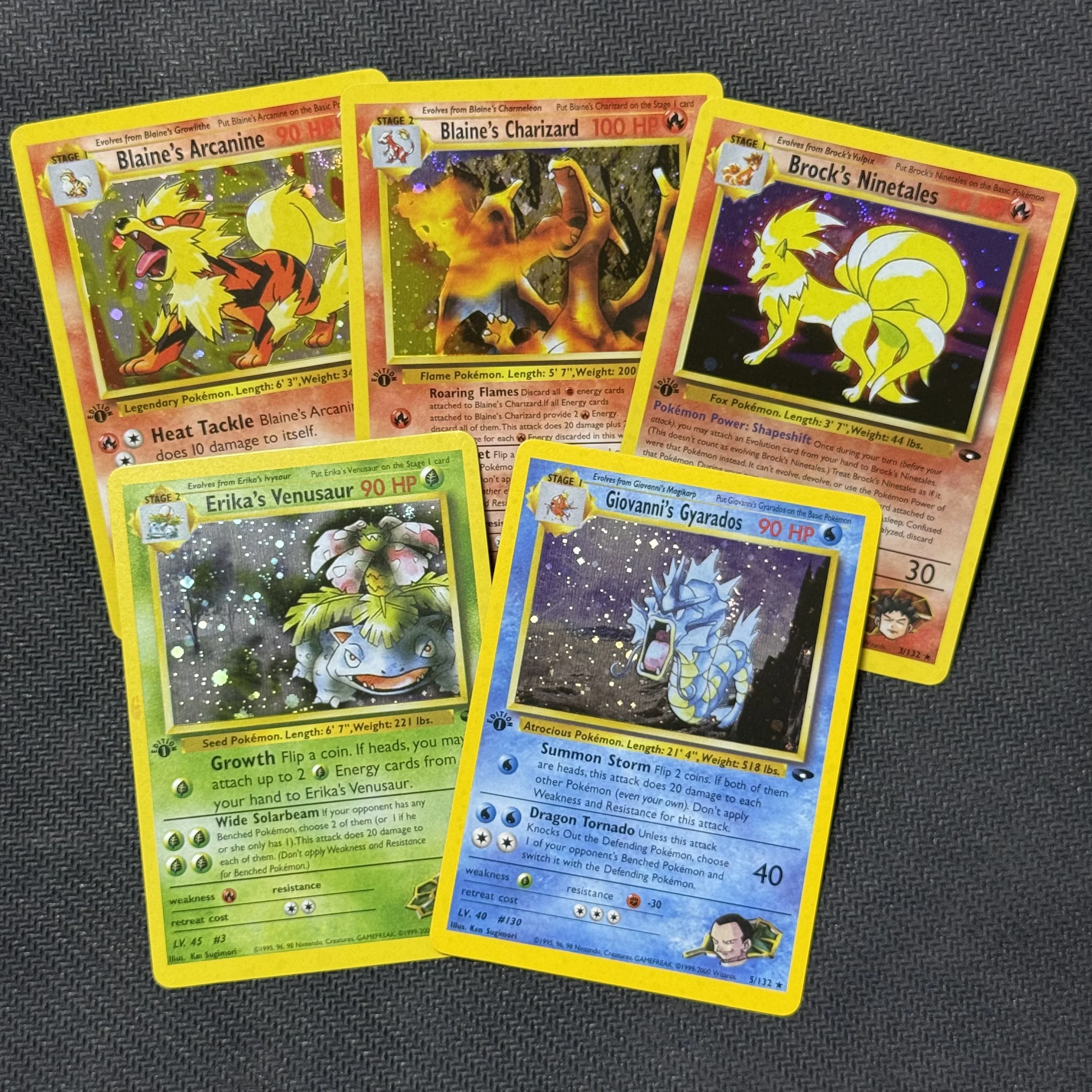 PTCG Proxy CardsGym Challenge (G2) New Holographic Blaine’s Charizard Giovanni’s Persian  Misty’s Gyarados Sabrina PKM Gifts