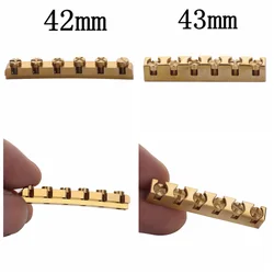 1pcs Guitar Brass Nut 6 String Height Bell Guitar Nut Adjustable Nut for Gibson LP SG Style Guitar 42mm/43mm