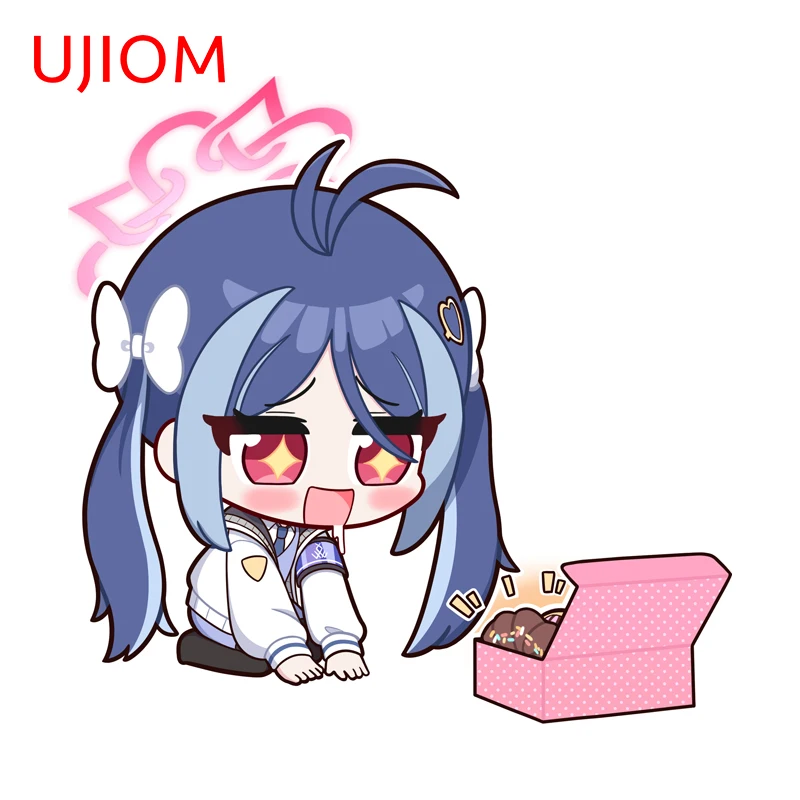 UJIOM Q Edition Blue Archive Kawaii Wall Sticker Exquisite Creative Wallpapers for Kid Sunscreen Vinyl Decal Wardrobe Decor