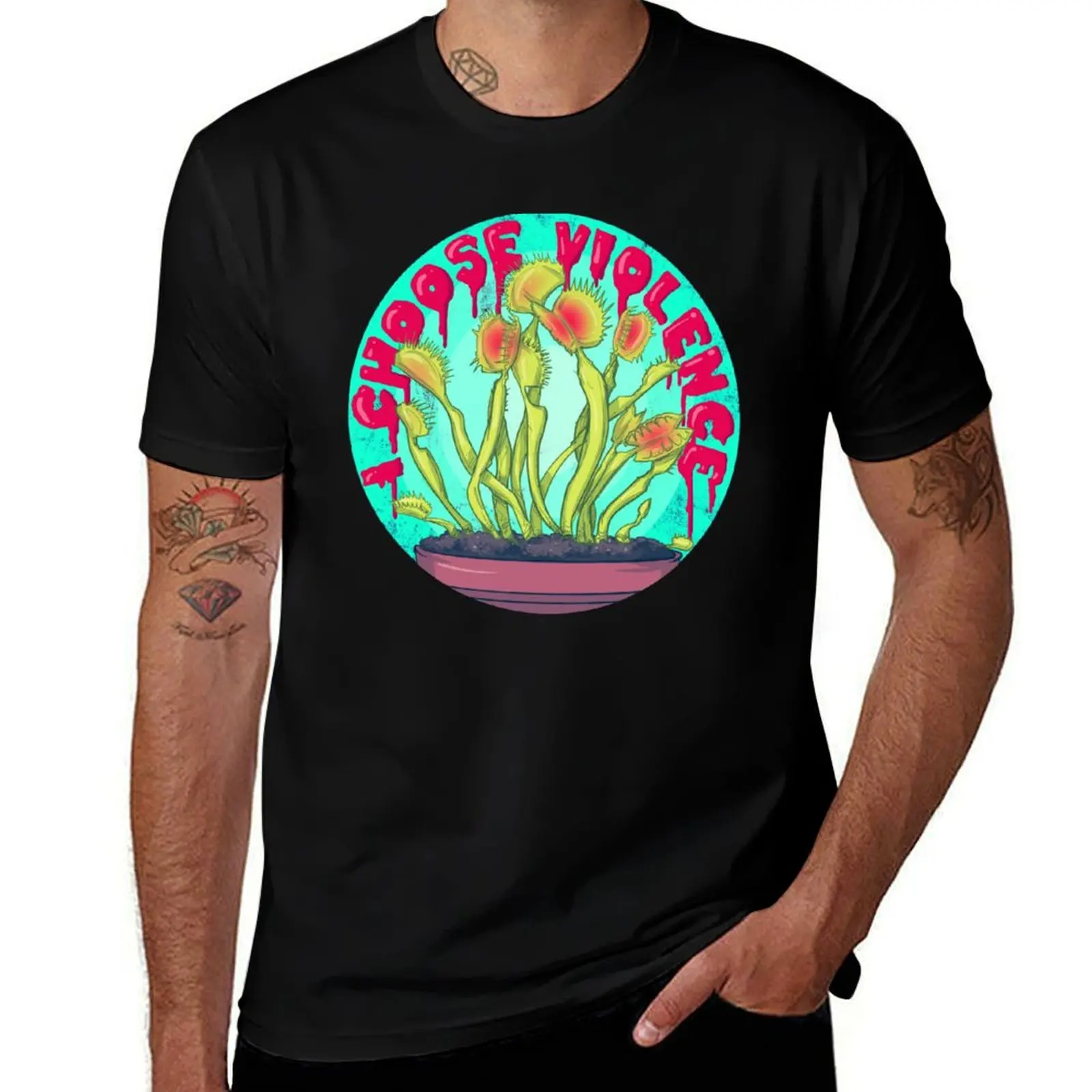 Venus Fly Trap T-Shirt Functional Casual Short Sleeve Tee