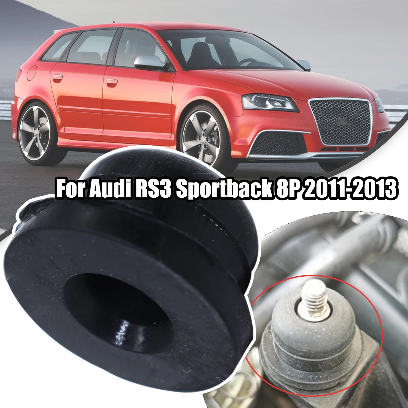 

Windscreen Washer Headlight Pump Seal Water Reservoir Gasket Mount Rubber Cap Clip Plug For Audi RS3 Sportback 8P 2011 - 2013