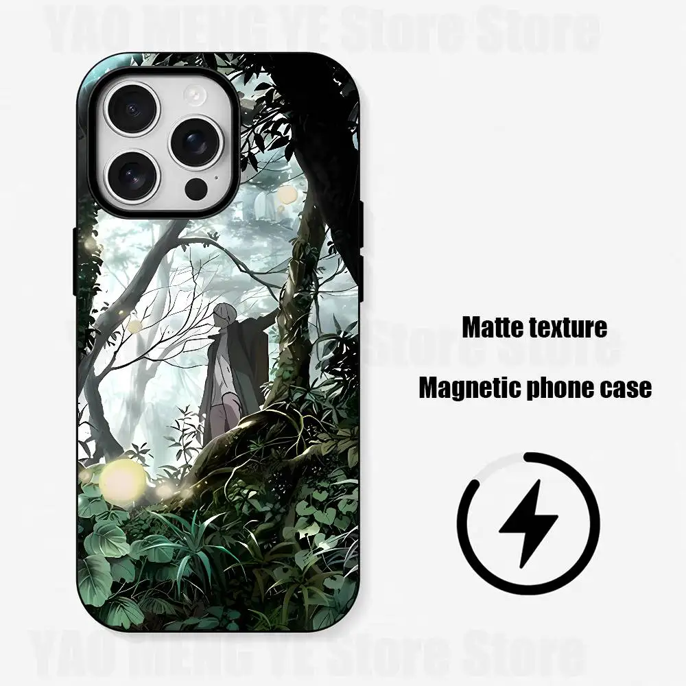 Anime Mushishi Frosted Soft Silicone For Phone Case For Iphone11,12,13,14,15,16,17 Pro Max Wireless Charge Magnetic Bumper Cover view 3