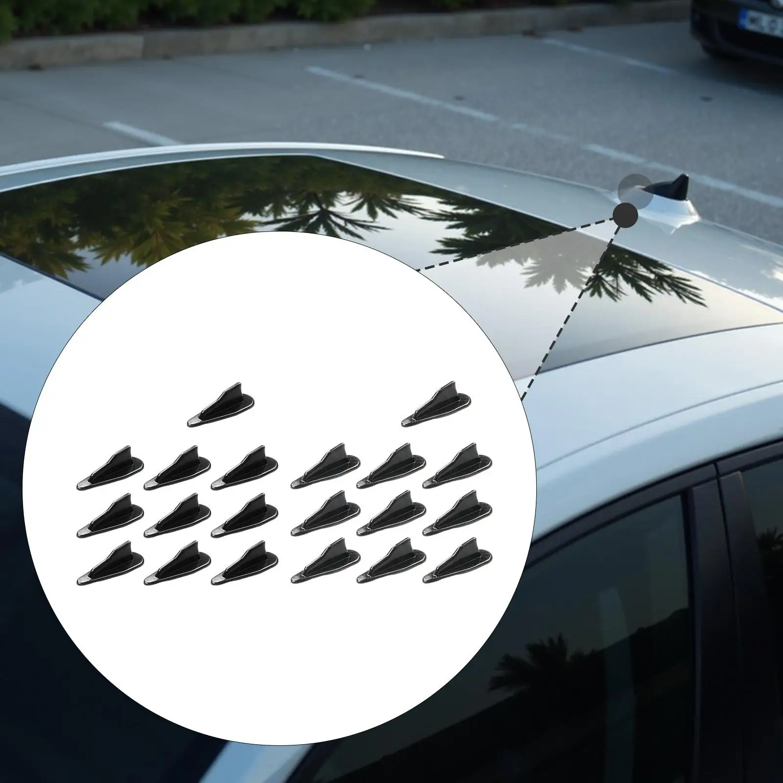 Imagen 5: 10 Piezas de Alerones Difusores para Techo de Coche, Mini Alerón Universal para Techo, Material PP