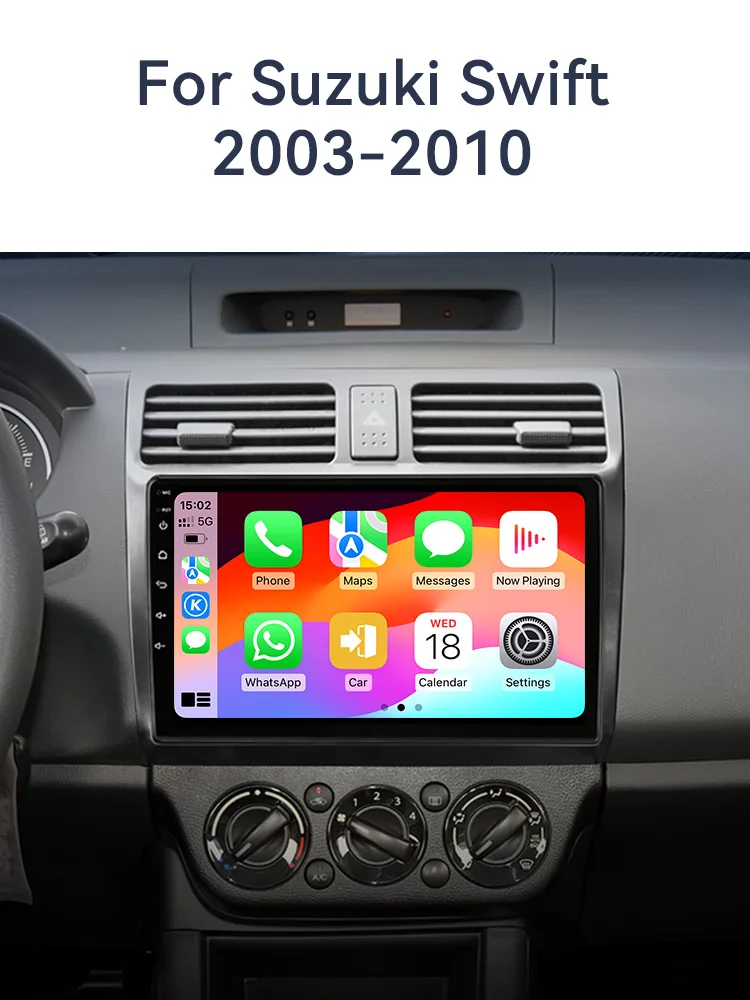 2 Din Android Autoradio Radio Voor Suzuki Swift 2003 - 2006 2007 2008 2009 2010 Multimedia Video Player GPS DSP FM BT Carplay Auto Head Unit Touchscreen Auto Intelligent Systeem - afbeelding 2