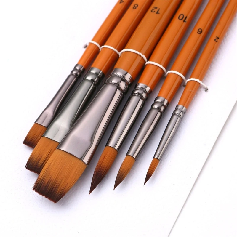 F3MA 6 قطع من فرشاة الطلاء المحمولة للفنانين لعيد الفصح لمستلزمات الرسم الفني للأطفال