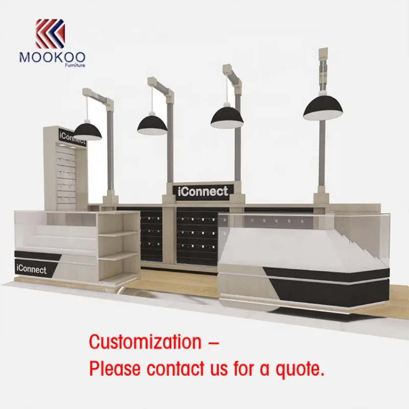 custom.3D Design Shopping Mall Cellphone Cabinet Display Kiosk Design Showcase