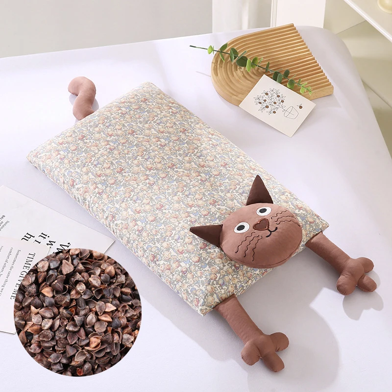 

Натуральная гречневая челюсть Шейная подушка Гречневая челюсть Поток, чтобы прилегать изгибу шеи Контурные поддерживающие подушки Подушка для сна