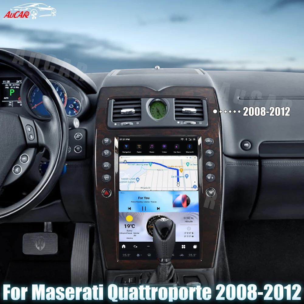 AuCar 14.5 Inch T-Style Car Radio Android 13.0 Head Unit Car DVD Player For Maserati Quattroporte 2004-2012