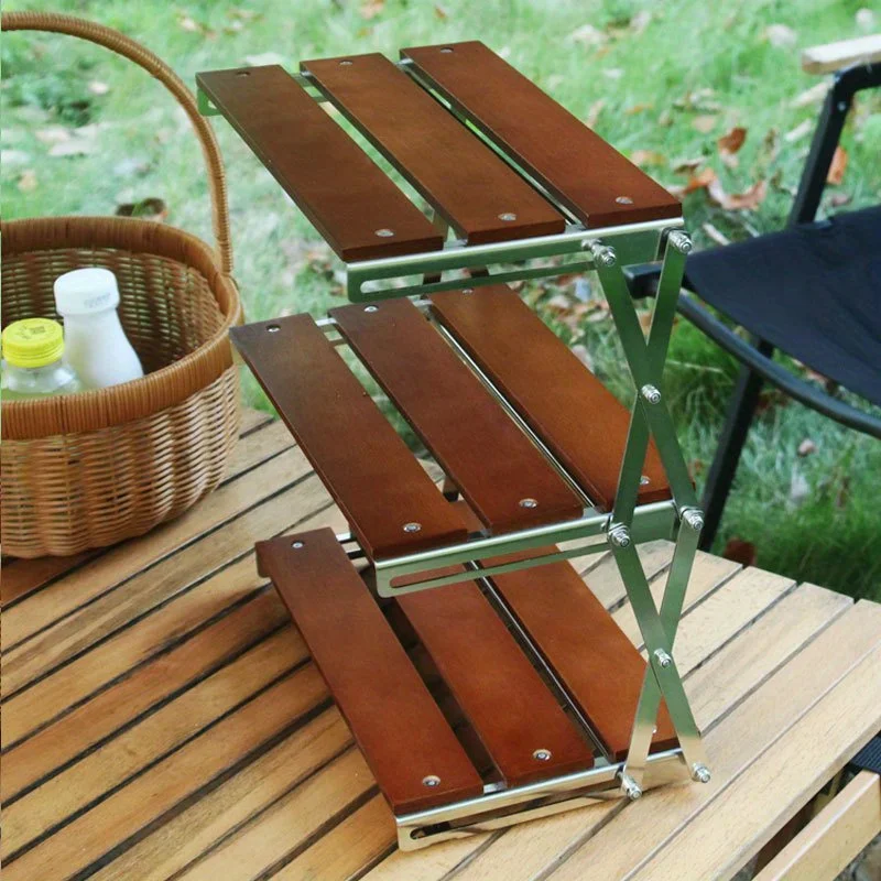 Scalable Storage Rack 3-Tier for Outdoor Camping, Multifunctional Desktop Storage Rack for Beverage Mug