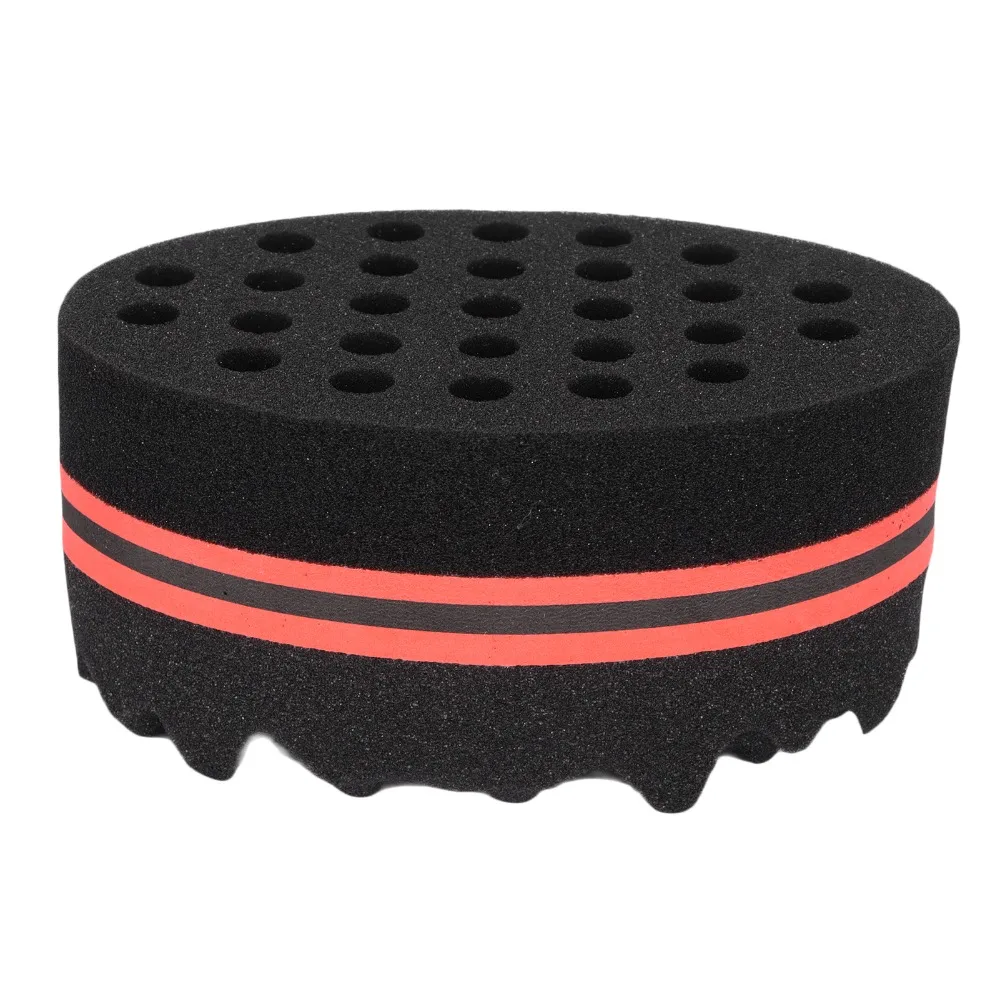 Barber Tool Big Holes Hair Sponge Brush Double-Sided Professional Sponge Brush Easy to Use Durable Afro Coil Comb Home Use