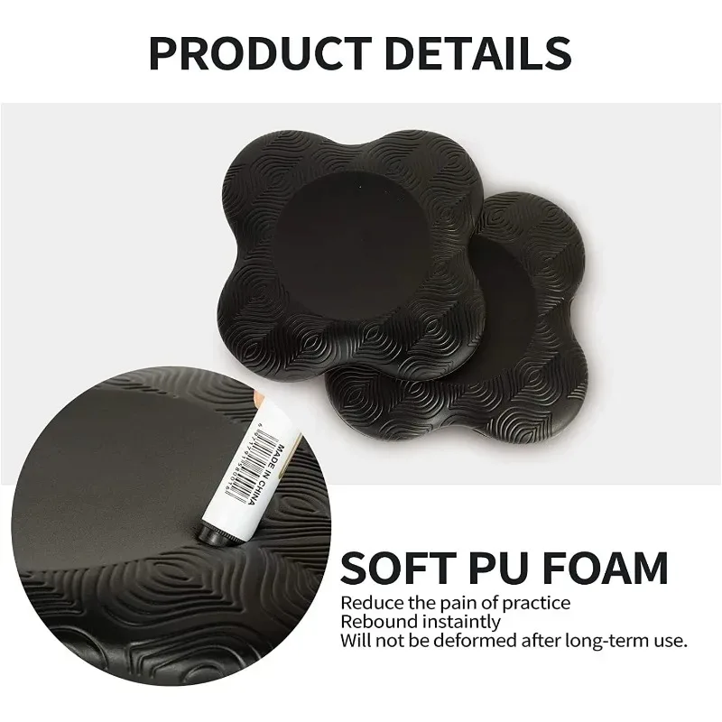 For Knees Elbows Wrist Hands Head Foam Yoga Pilates Work Out Kneeling Pad (Black 2packs) NEW Yoga Knee Pads Cushion Extra Thick