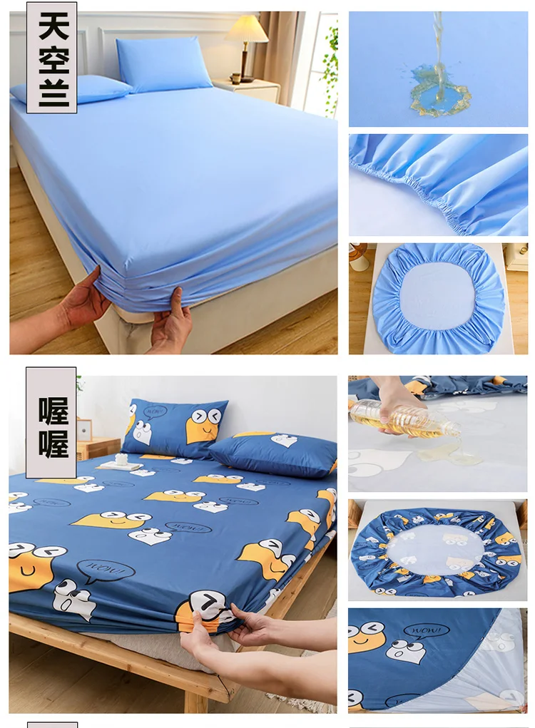 1pc Wasserdichte Stepp Matratze Protector Atmungsaktive Matratze Abdeckung Anti-milbe Anti-bakterielle Spannbettlaken (Kein Kissenbezug) – Detail 12