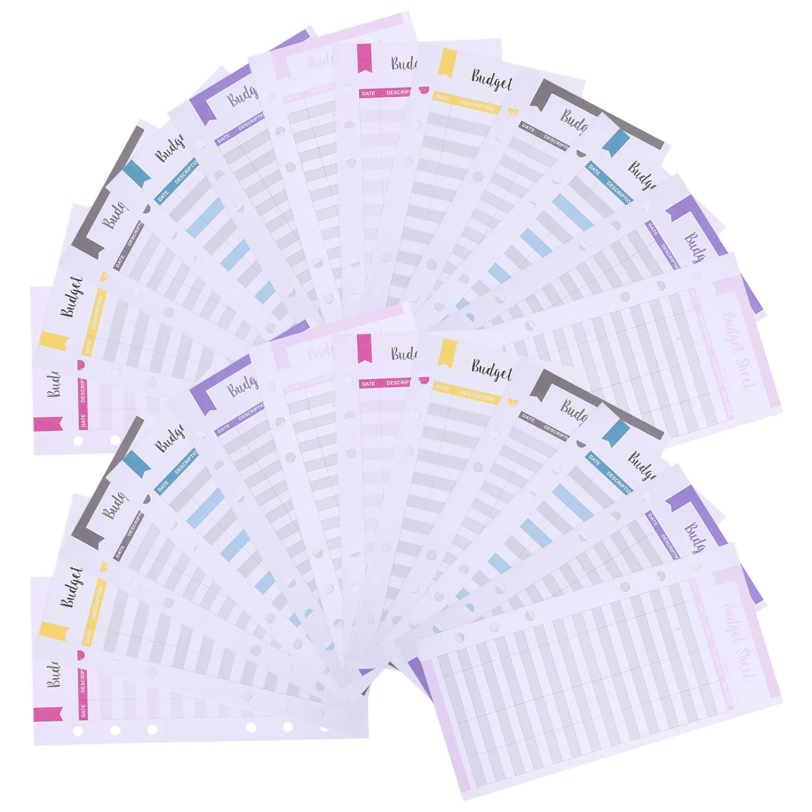 72Pcs Budget Planner Inserts – Ink-Resistant Daily Expense Tracker for Travel, Business & Home Organization