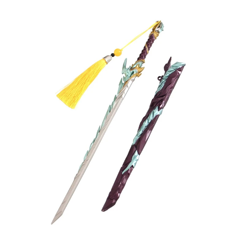30cm11.81in Naraka: Bladepoint Emperor's Star แนวนอนดาบ Sheath โลหะเกมรุ่นอุปกรณ์ต่อพ่วงคอสเพลย์อาวุธ Props ของเล่น