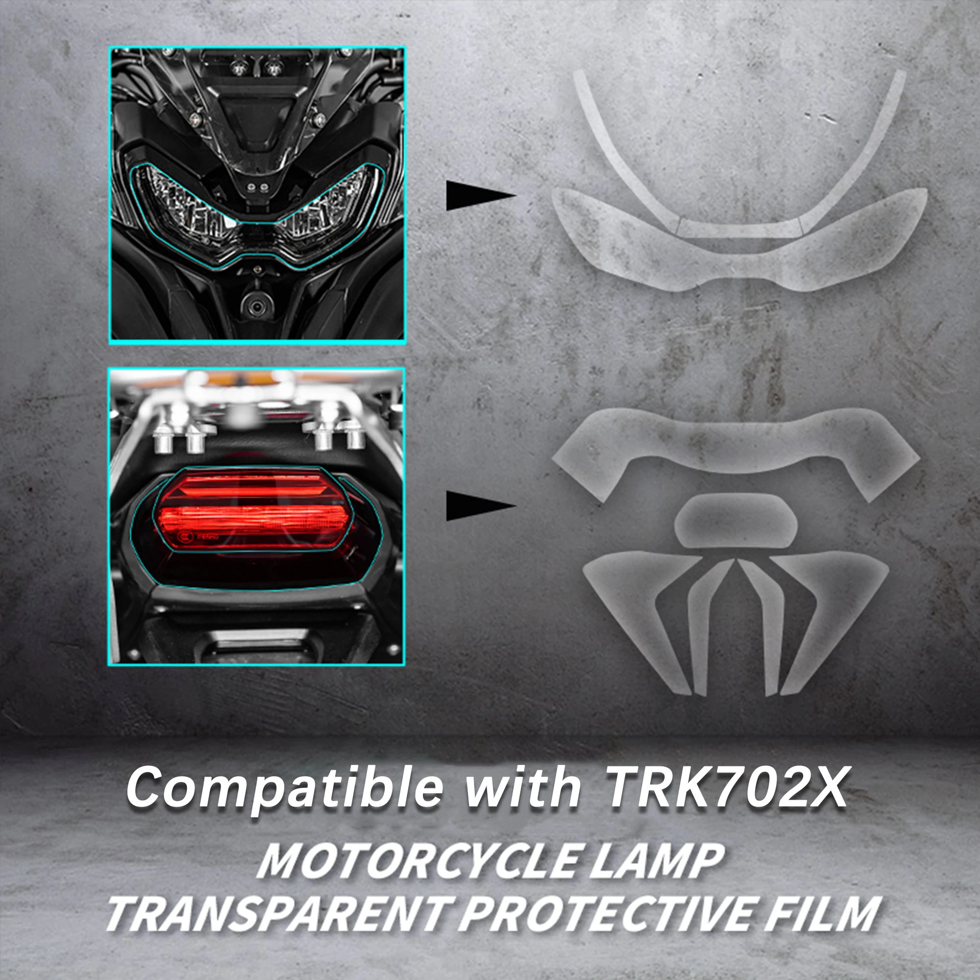 Protective Film for Benelli 702 TRK702X Scratch Motorcycle Headlight & Instrument Cluster, Self-Healing  Resistant Clear Sticker