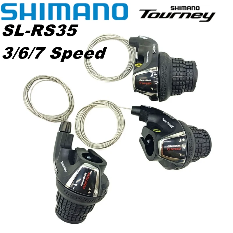 Original SHIMANO Tourney 3x6/7 Speed Shifters SL-RS35 REVOSHIFT Shift Lever 3×6s 3×7s 6v 7v 18 21 Speed Original parts