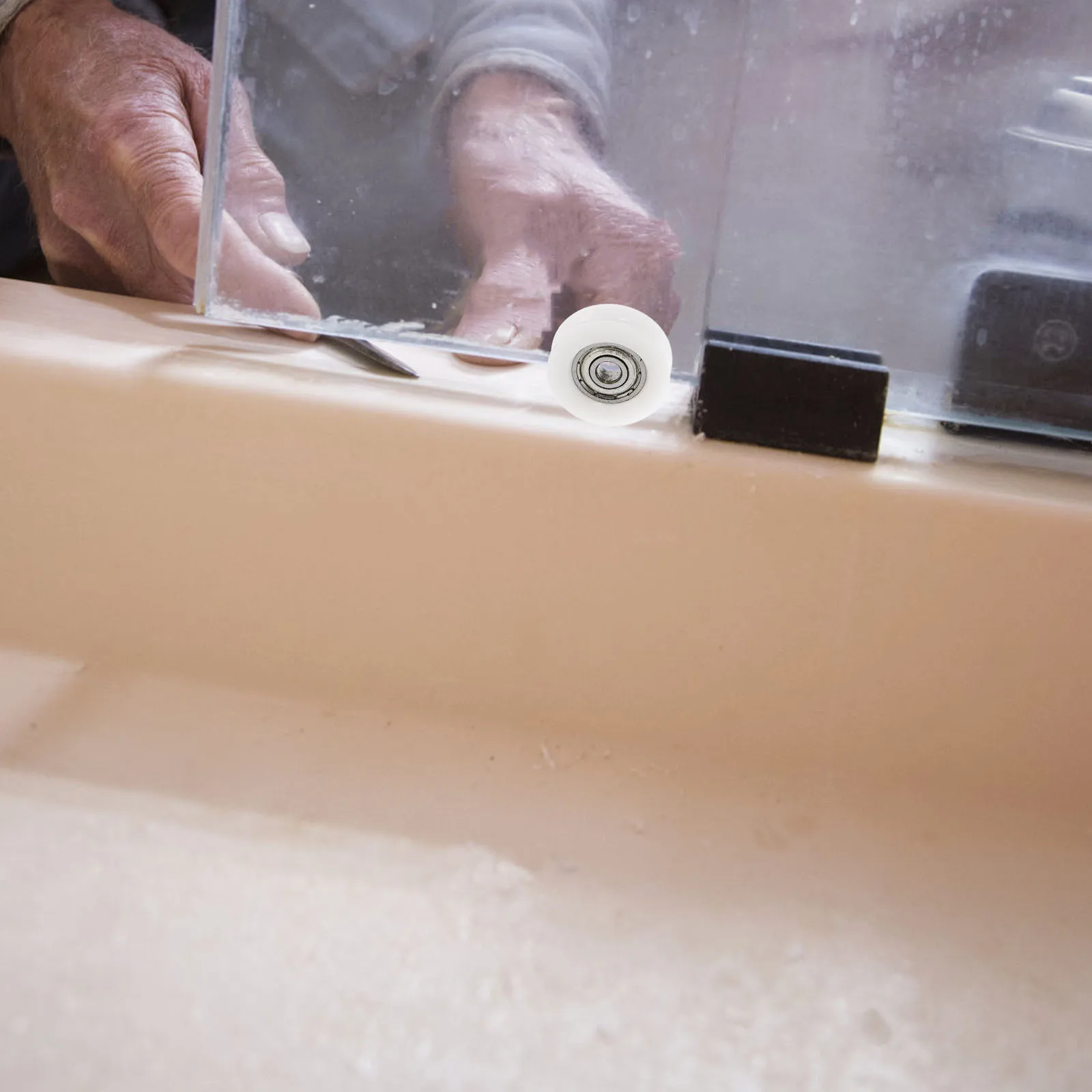 

4Pcs Nylon U Groove Pulley Set White Bearing Rollers for Doors Windows Drawers Smooth Quiet Operation Wheel Roller