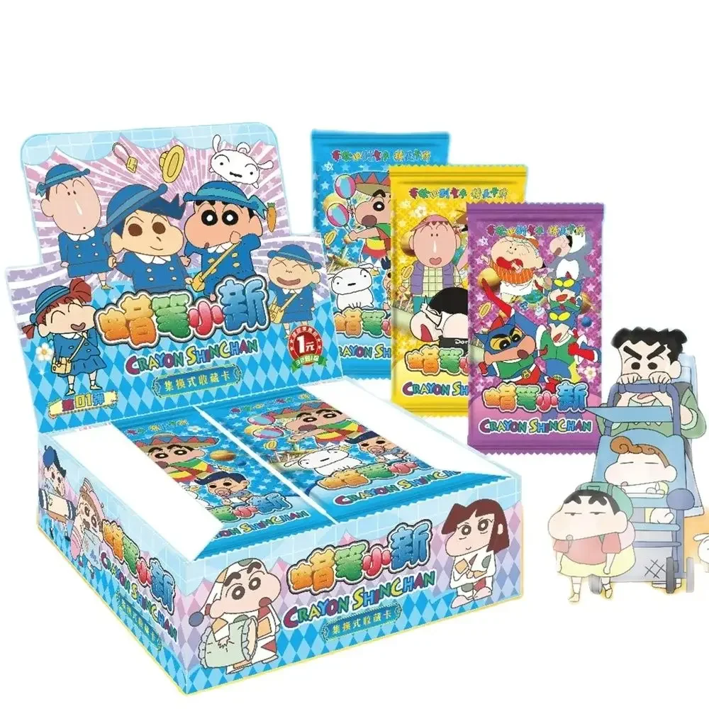 Kawaii تلوين شين تشان بطاقات مشرقة لطيف الكرتون شينوسوكي نوهارا أنيمي تحصيل بطاقة الألعاب اللعب هدايا عيد الميلاد