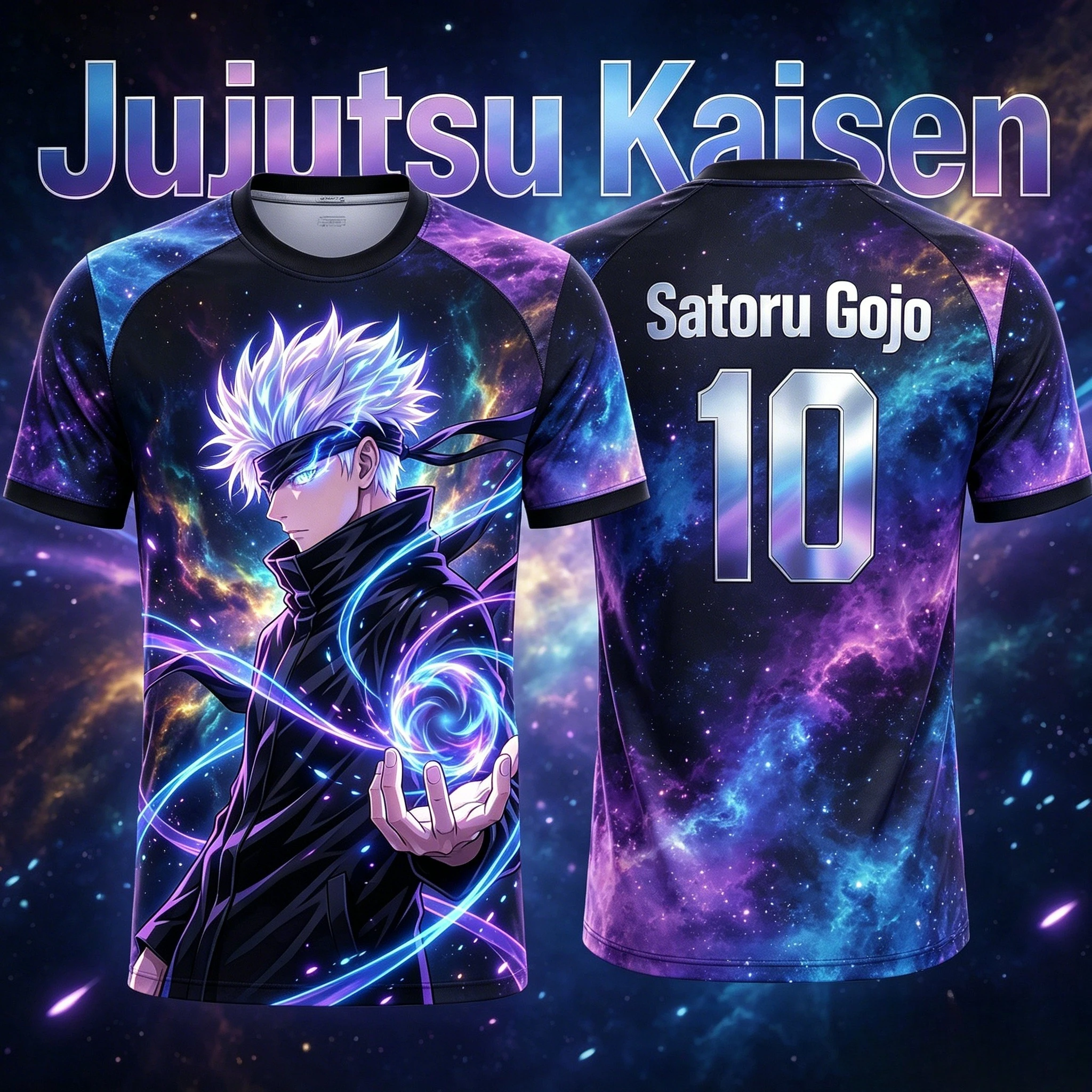 Jujutsu Kaisen 2026 Sommer Neu Nr. 10 Nr. 7 Satoru Gojo Anime Spezial Fußballtrikot T-Shirt für Erwachsene Herren 3D-Druck Kinder Y2k