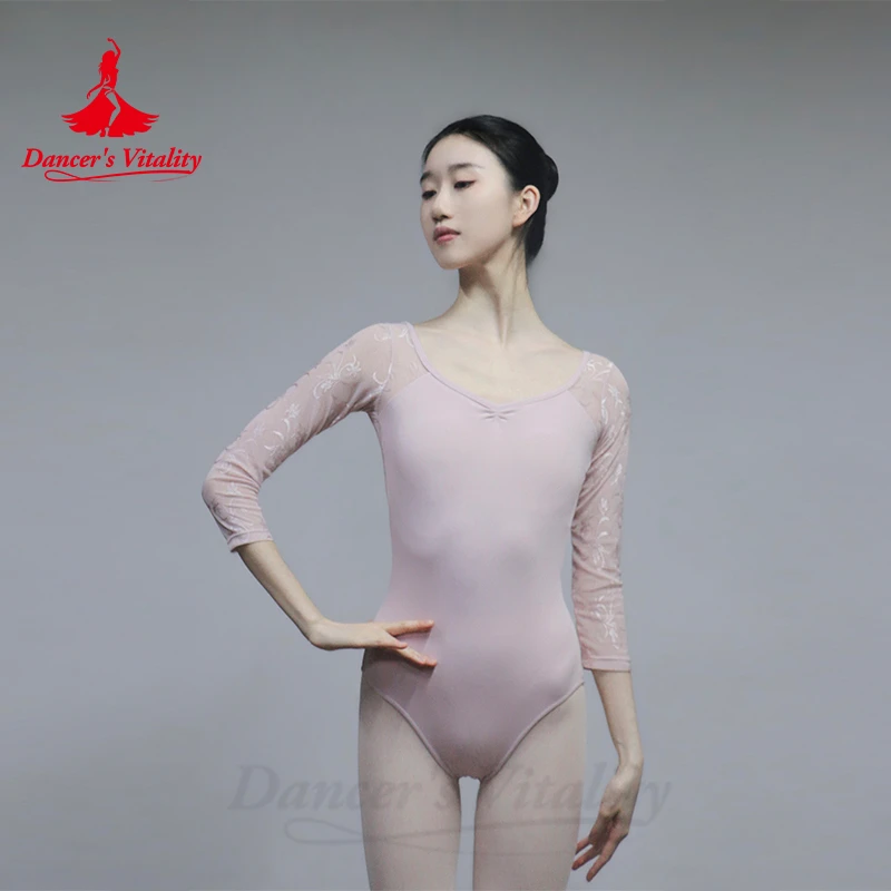 Ballet Dance Leotard for Female Adults Long Sleeved Ballet Bodysuit Gymnastics Yoga Art Examination One-piece Girl's Ballet Suit