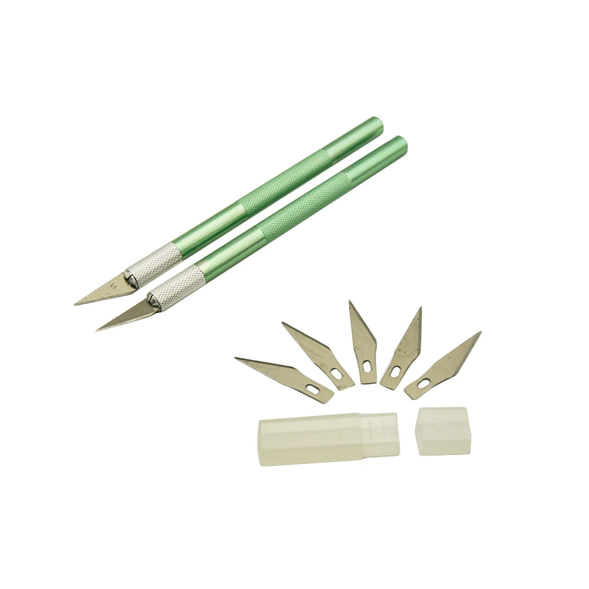 Cuchillo artesanal de aleación de aluminio, mango ligero antideslizante, herramienta de corte de precisión para tallado de madera, manualidades, modelado Diy, 5 uds.