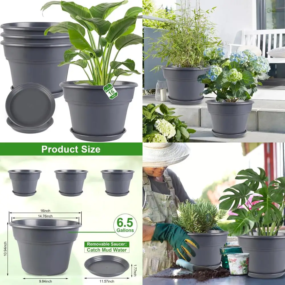 

vancasso 8 inch ceramic plant pots, planters with drainage hole, flower pots planters pots for indoor plants, modern indoor deco