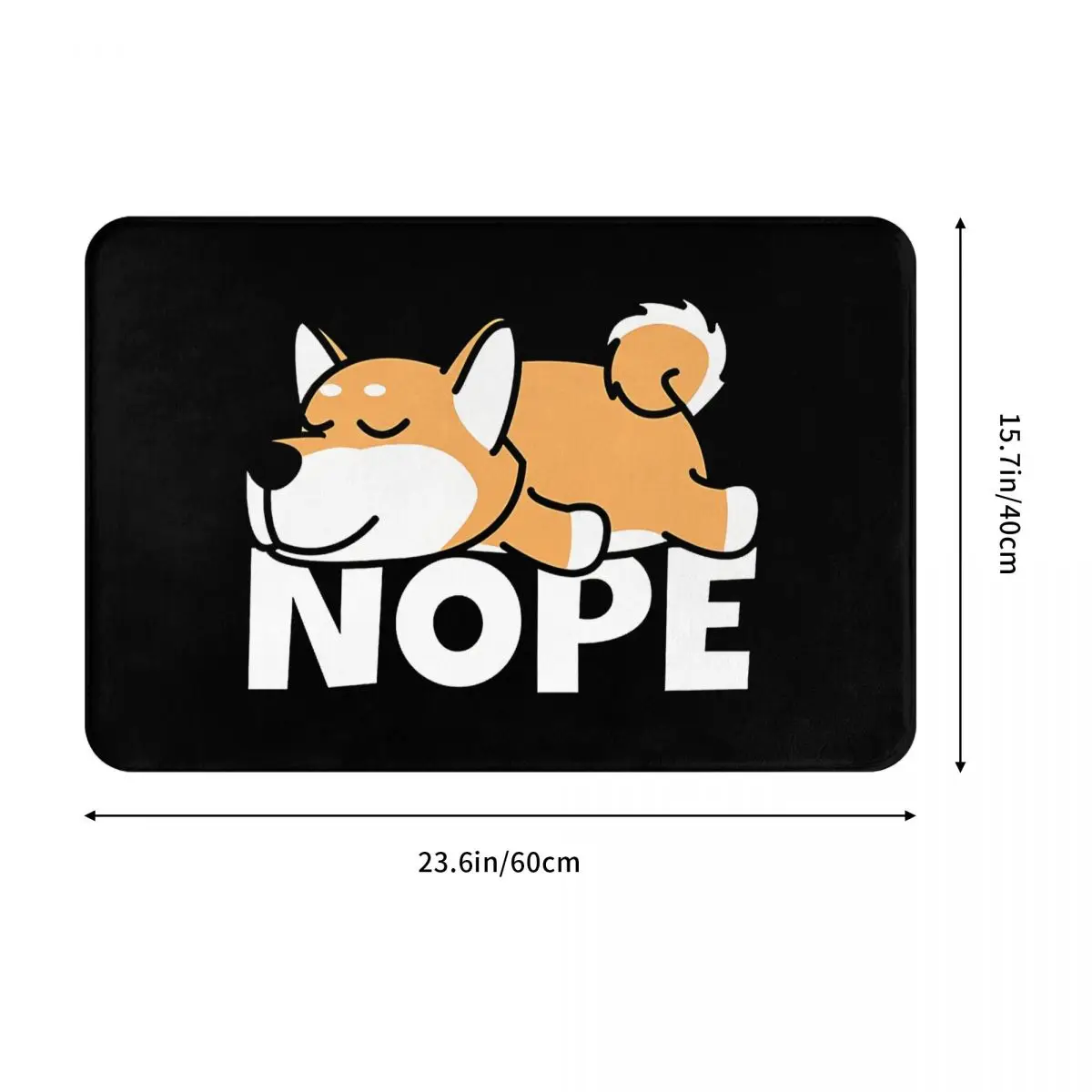 Shiba Inu Bathroom Non-Slip Carpet Nope Bedroom Mat Welcome Doormat Home Decor Rug