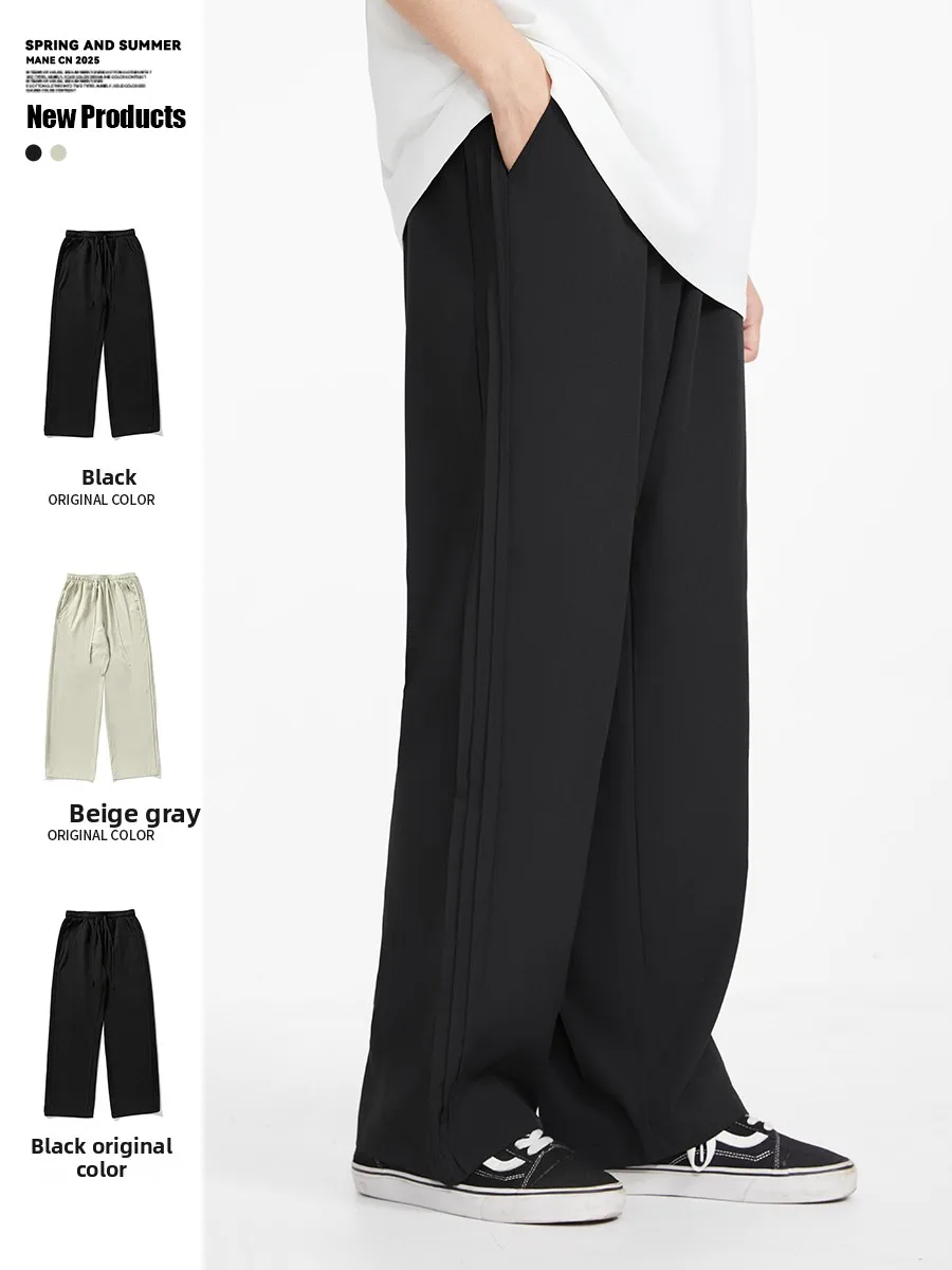 

Summer New American Retro Workwear Casual Pants Men's Trendy Loose Five-Point Qui Dry Sports Pants Breathable Straight Leg