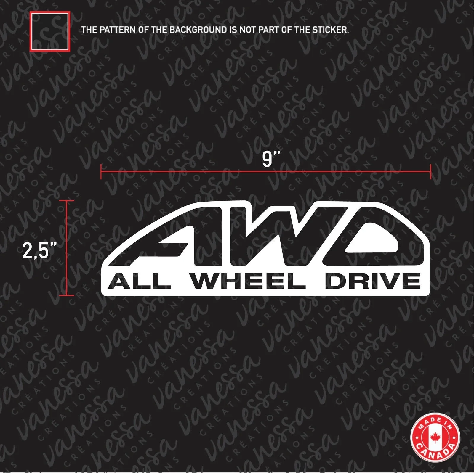 

For 2X AWD ALL WHEEL DRIVE sticker funny vinyl decal