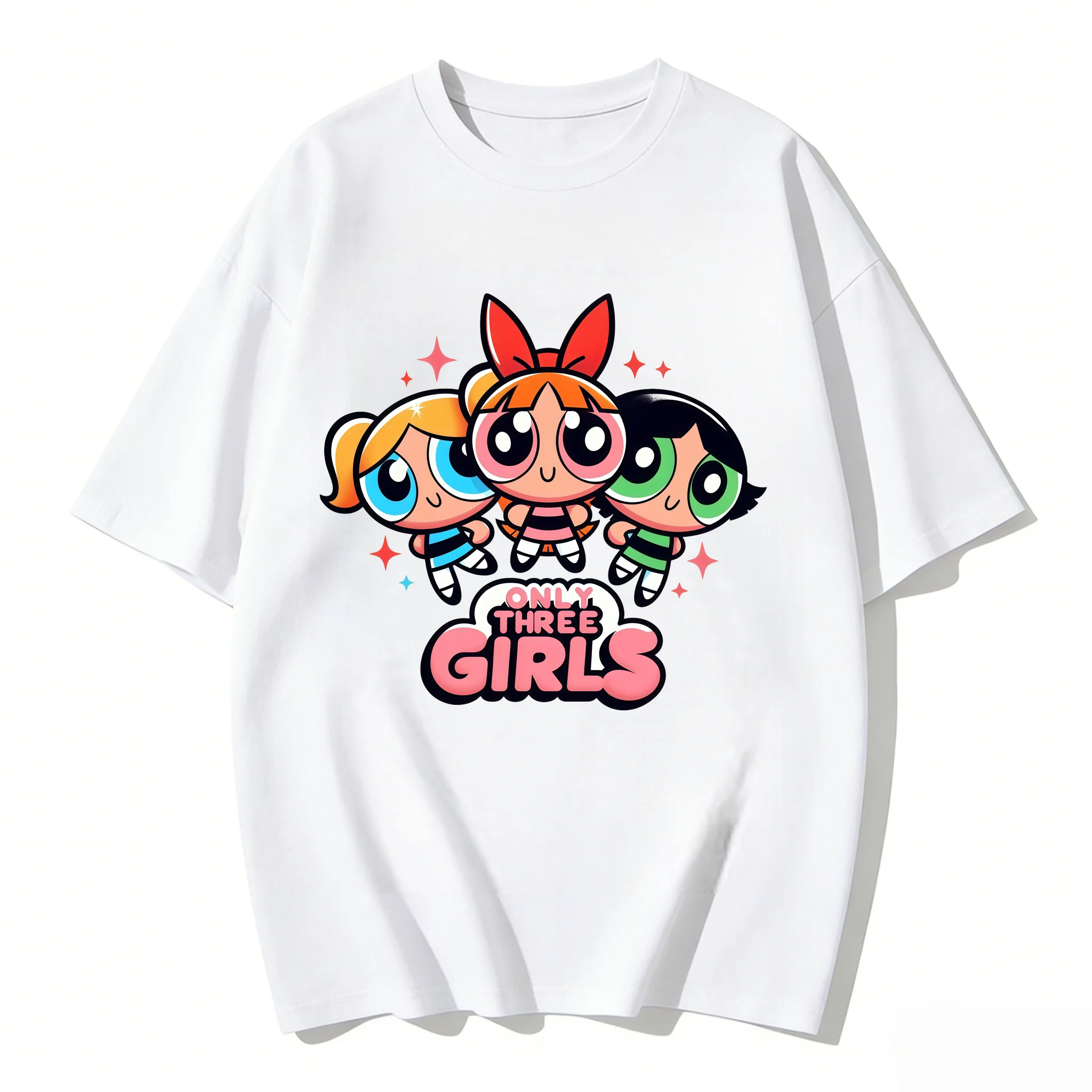 

Летние футболки 2026 года с мультяшным принтом «Суперкрошки» для всей семьи: хлопковые повседневные топы с коротким рукавом для детей и взрослых