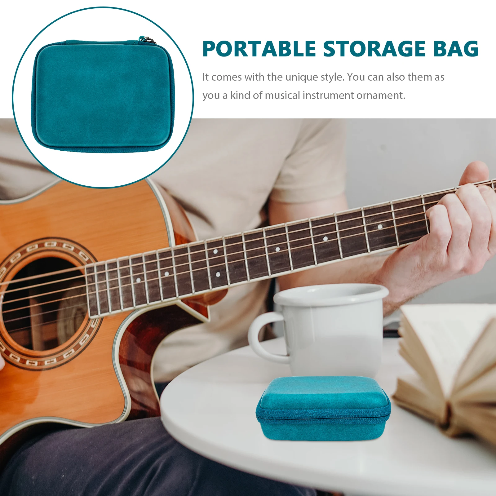 

Guitar Pick Bag Picks Large Capacity Accessories Plectrum Carrying Case Storage Holders Cases