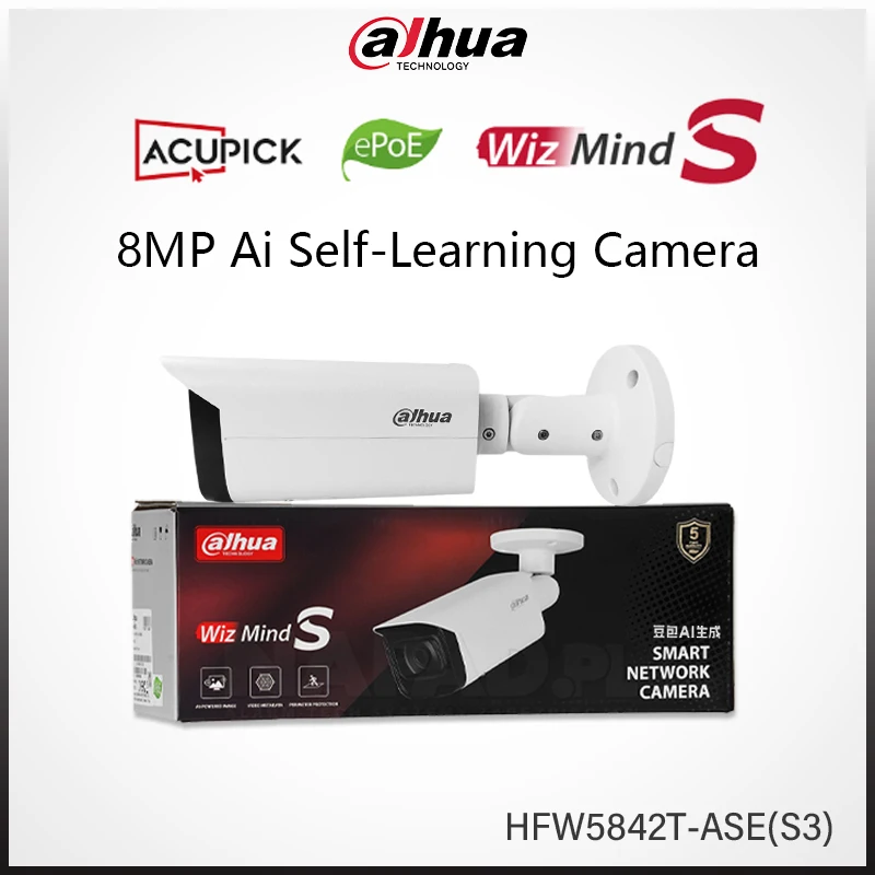 

Dahua Original 8MP WizMind S Smart Ai Camera HFW5842T-ASE S3 People Counting Video Metadata Self-Learning Perimeter Protection
