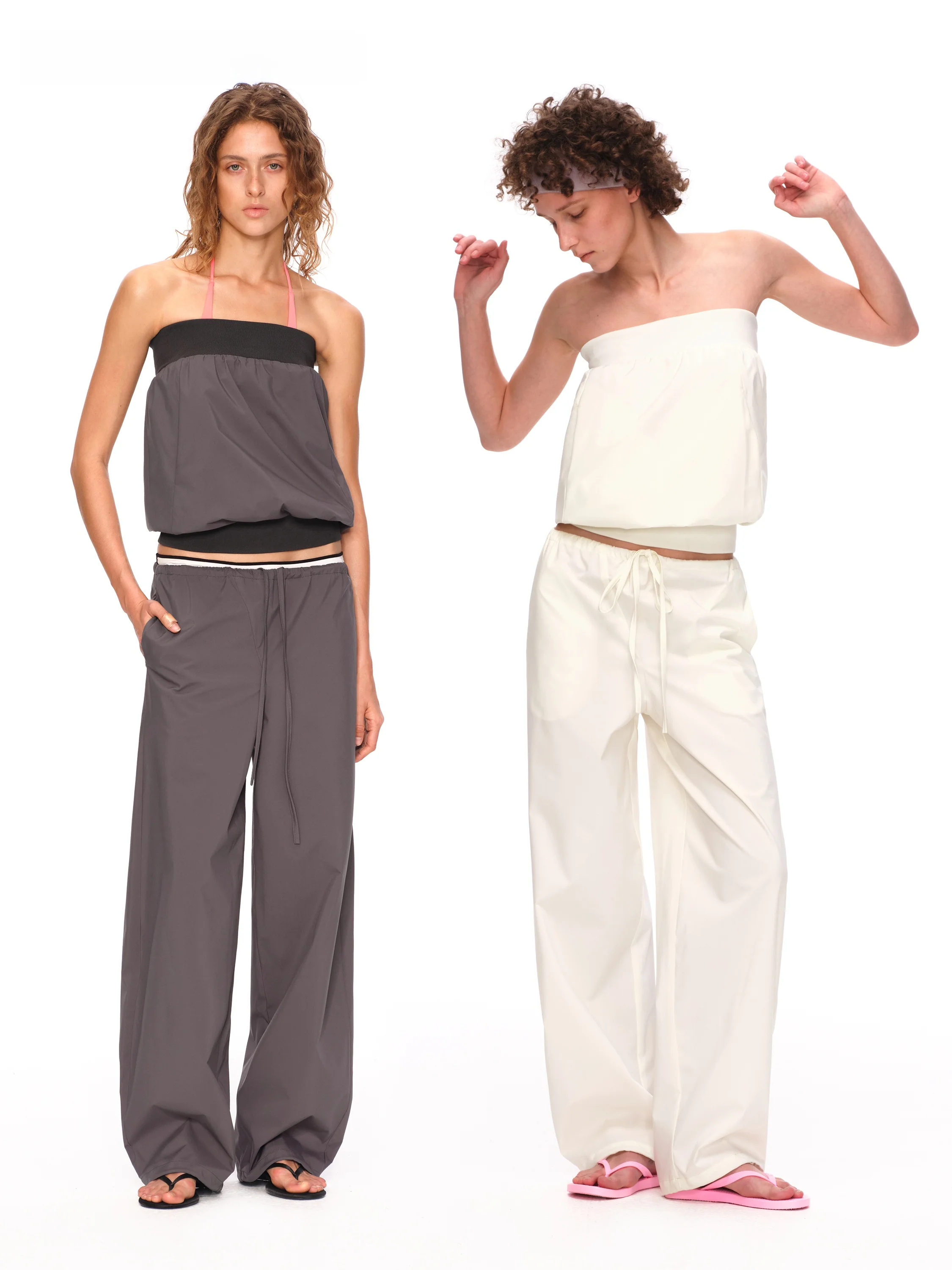 

True by Nature Minimalist Lightweight Two-Way Wear Ribbed Color Block Slim Fit Tube Top Vest Top Original Design Straight Tub...