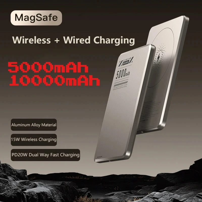 

Ccc 10000mAh Ultra Slim Wireless Power Bank MacSafe Fast Charge Auxiliary Battery for IPhone 17 16 15 14 13 Samsung S24