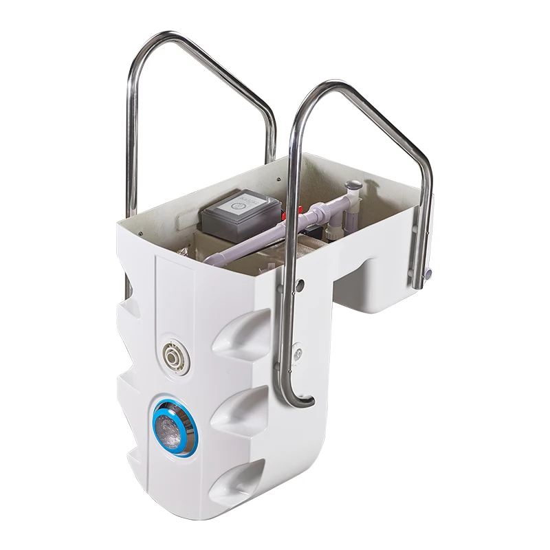 Cloratore per piscina a terra con filtro per montaggio a parete, design all-in-one, portatile, senza tubi, realizzato in acrilico durevole