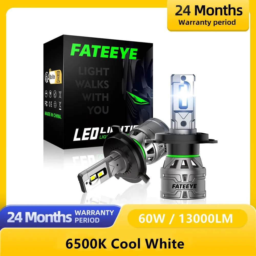 

Fateeye F4 H4 LED Headlight For Car H7 LED H1 H11 6500K 60W 13000LM 12V LED Auto Headlamp Fog Light Bulbs