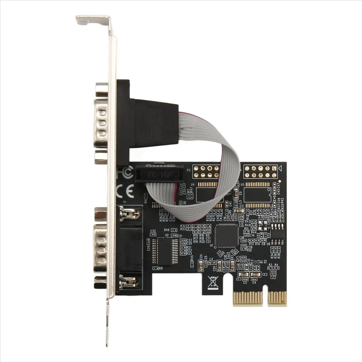 مستقر- AX99100 Chipest RS232 Serial COM & DB25 Printer منفذ متوازي LPT إلى PCI Riser Card محول للكمبيوتر المكتبي