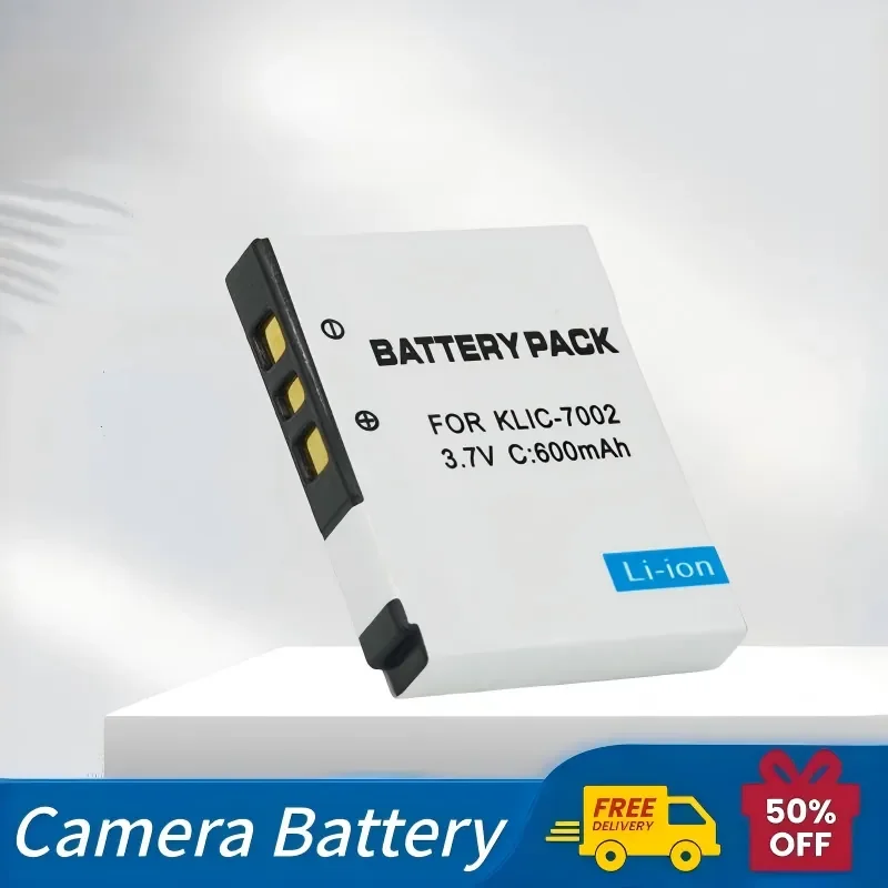 KLIC-7002 /K7002 카메라 배터리 3.7V 600mAh 코닥 V630 V603 V530 디지털 카메라 배터리용 리튬 이온 충전식 배터리