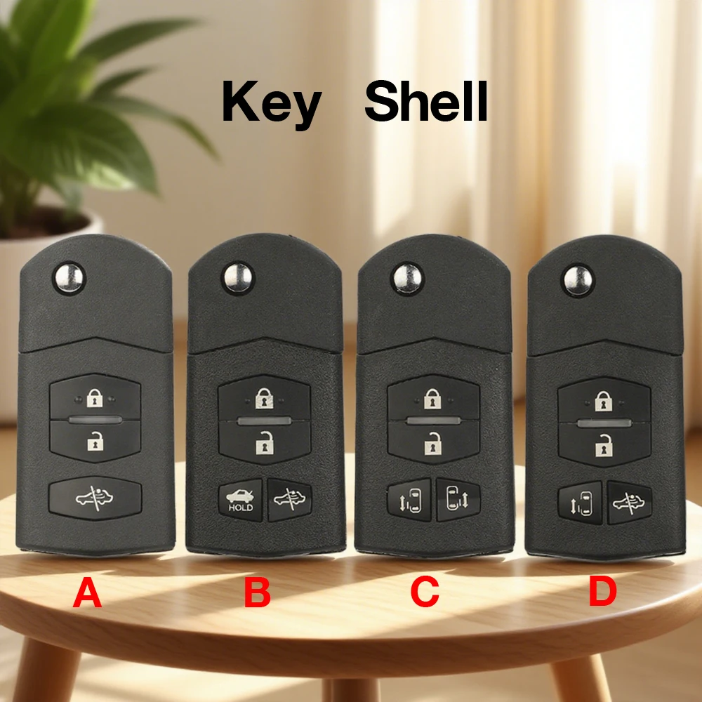 

Jingyuqin 3/4 кнопки откидной корпус автомобильного ключа для Mazda 2 3 5 6 M5 M6 CX-5 CX-6 2004+ складной корпус авто ключа замена MAZ24