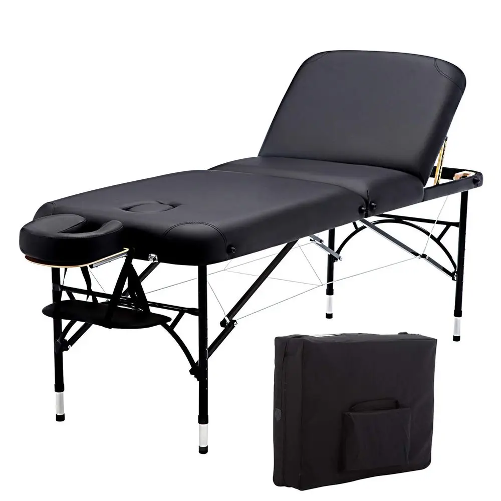 

28 Width 3 Folding Portable Lightweight Massage Table Facial Salon Spa Tattoo Bed with Aluminium Leg for Home Office Living Roo