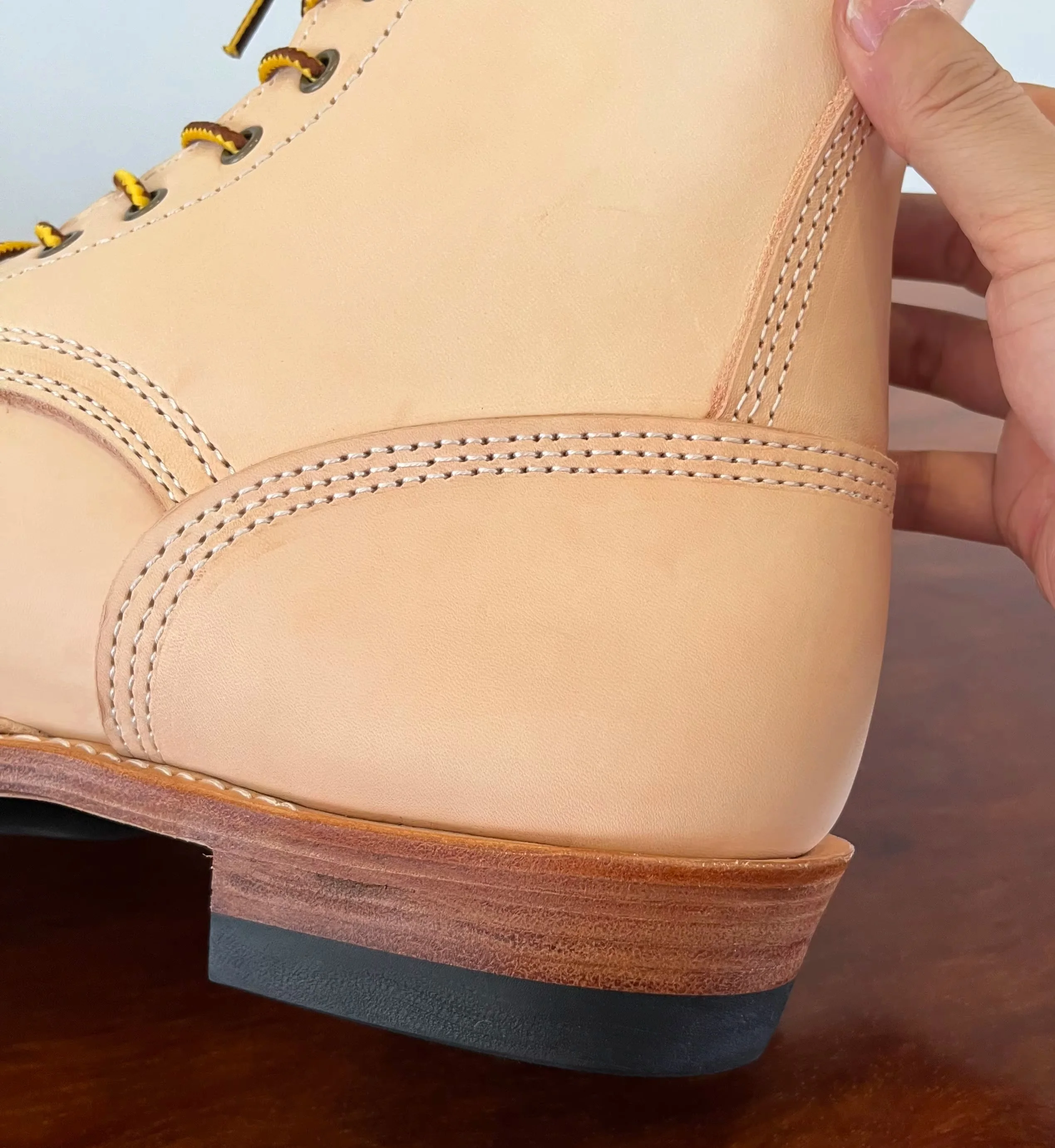 VV1080 Men's Work Boots High Top Leather Boots Street Style,Biker, Outdoor,Vegetable-tanned leather ,Anti-Slip, Durable