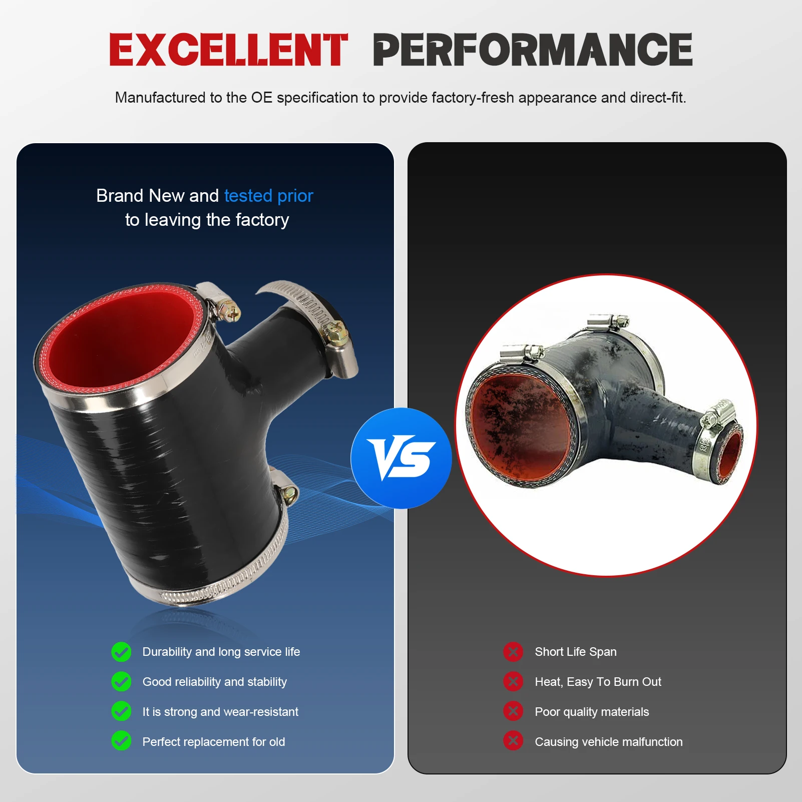 A6420908237 Intake Pipe Air Mass Meter Compatible with MB-Benz OM642 V6 Repair Kit