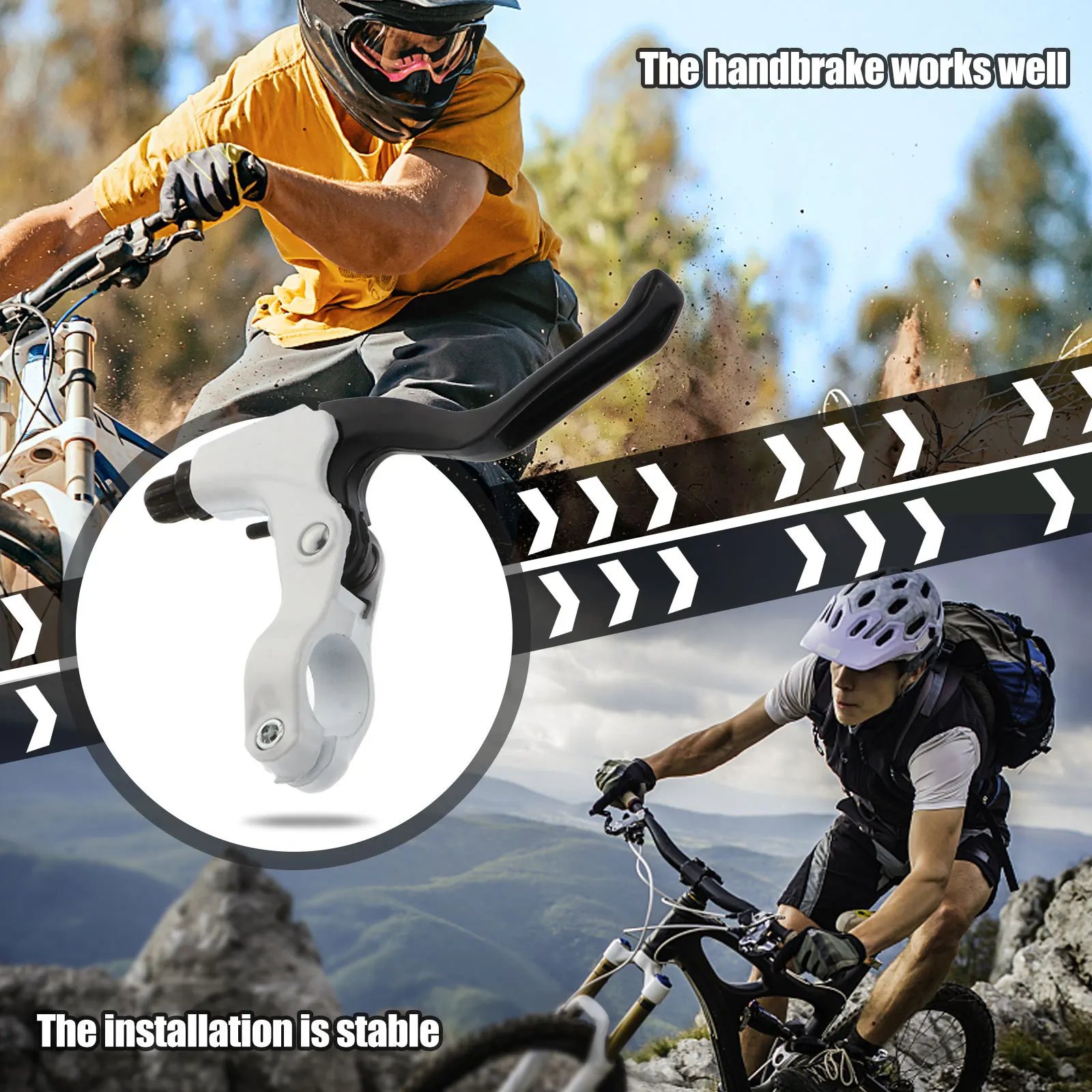 

OHPHCALL 1 Pair Brake Levers for Kids Bike Fishing Cart Handlebar Replacement Spare Parts White