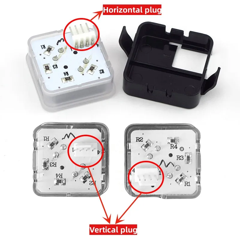 5PCS Elevator Push Button BS34C White Blue Light  Square Button Outside Call Car Floor Elevator Lift Accessories